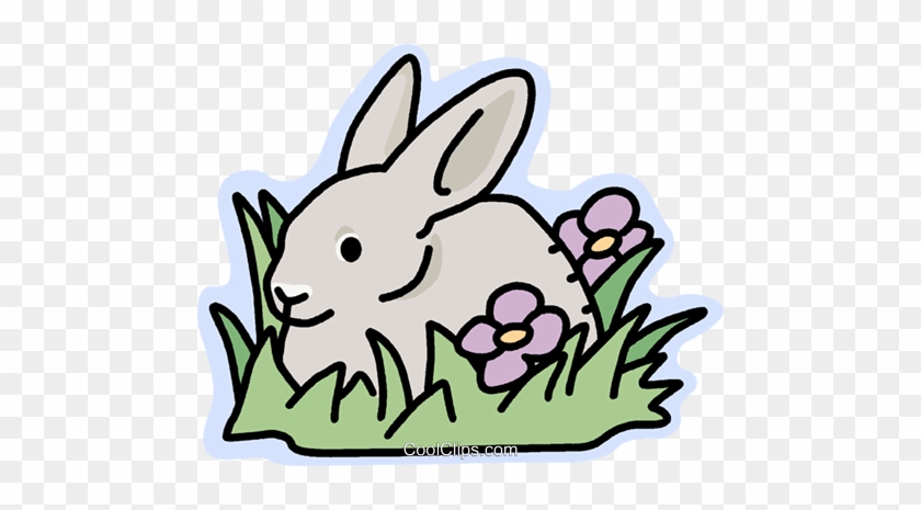 Rabbit In The Grass Royalty Free Vector Clip Art Illustration - Rabbit In The Grass Royalty Free Vector Clip Art Illustration #1586727