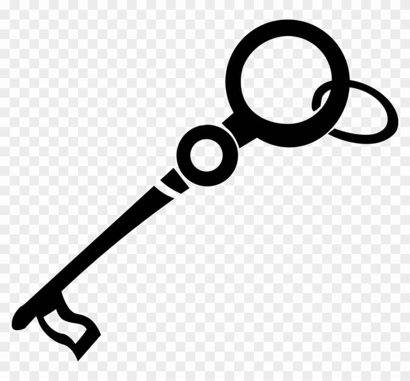 Vector Illustration Of Skeleton Security Key Unlocks - Vector Illustration Of Skeleton Security Key Unlocks #1591551