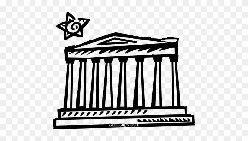 Parthenon Royalty Free Vector Clip Art Illustration - Parthenon Royalty Free Vector Clip Art Illustration #1592464