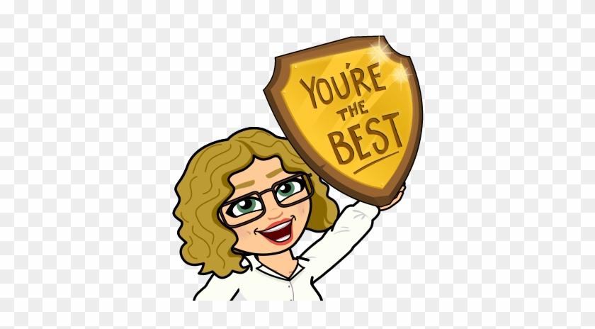 Link To My File Bitmoji Holding A Plaque Saying, "you're - Youre The Best Bitmoji #1594026