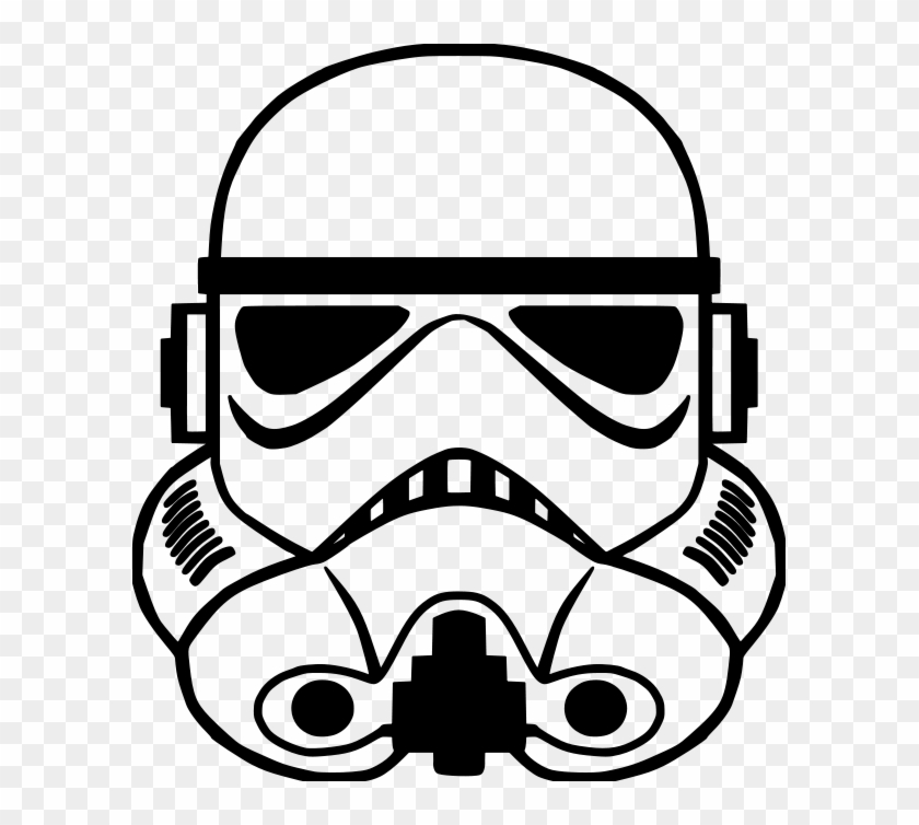 Drawn Gas Mask Goggles - Stormtrooper Black And White - Full Size PNG