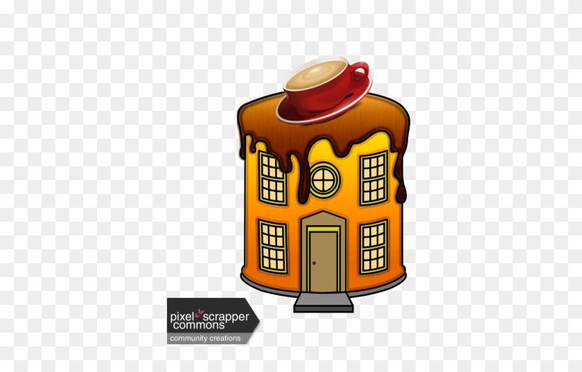 Coffee Cup Paint Can House Graphic By Angela Hobbs - Illustration #1595878