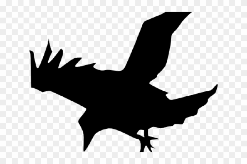 Raven Clipart Design - Raven Silhouette #1596411