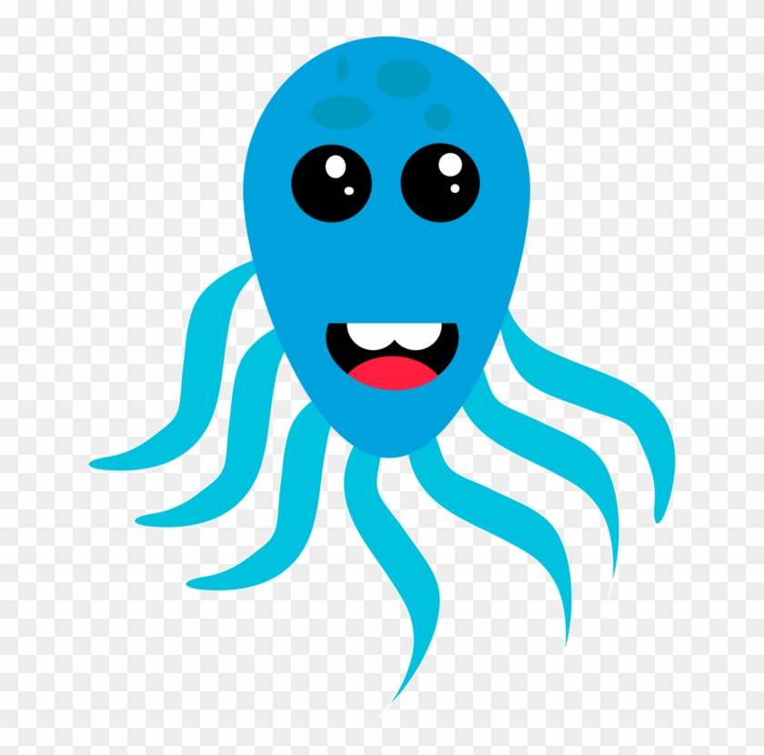 Octopus Cephalopod Cartoon Animal - Clip Art #1596430