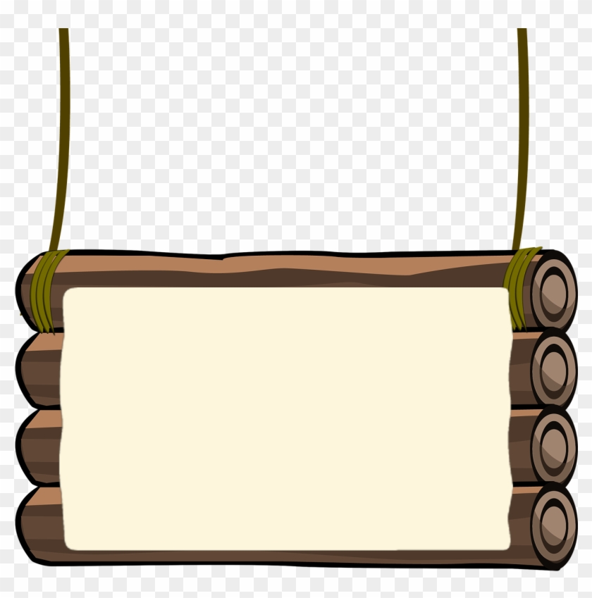 Wood Sign Trunk - Letreros En Blanco Png #1596865