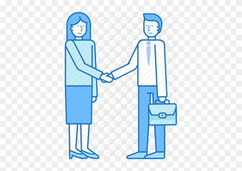 Handshake Clipart Man Woman - Business #1597094