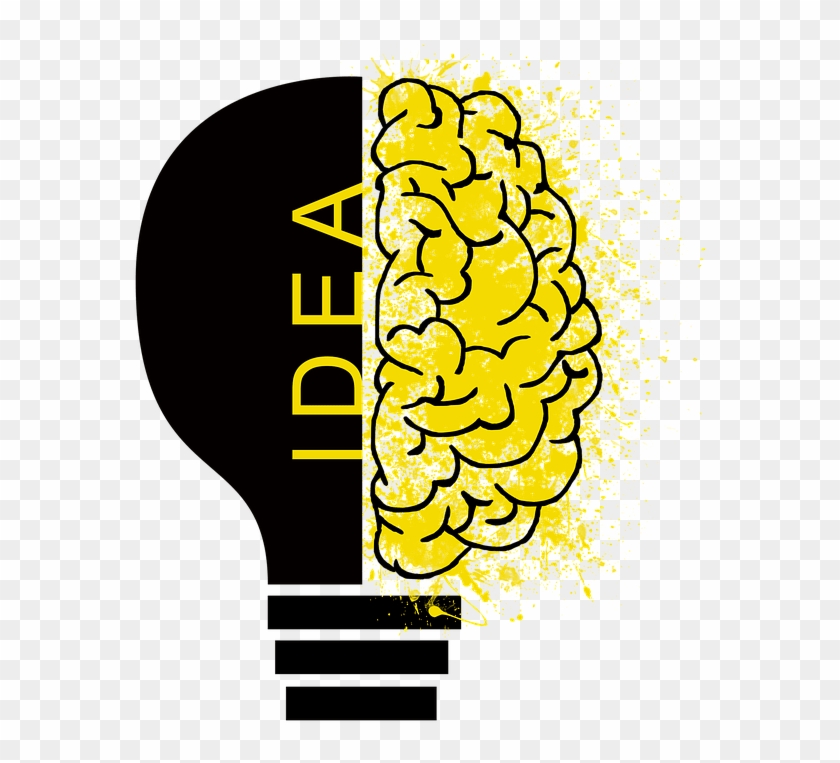 lightbulb brain clipart