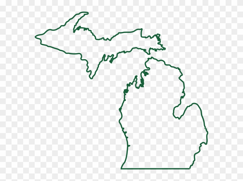 600 X 546 1 Michigan Map Outline Full Size PNG Clipart Images Download   417 4174019 Michigan State Clipart 