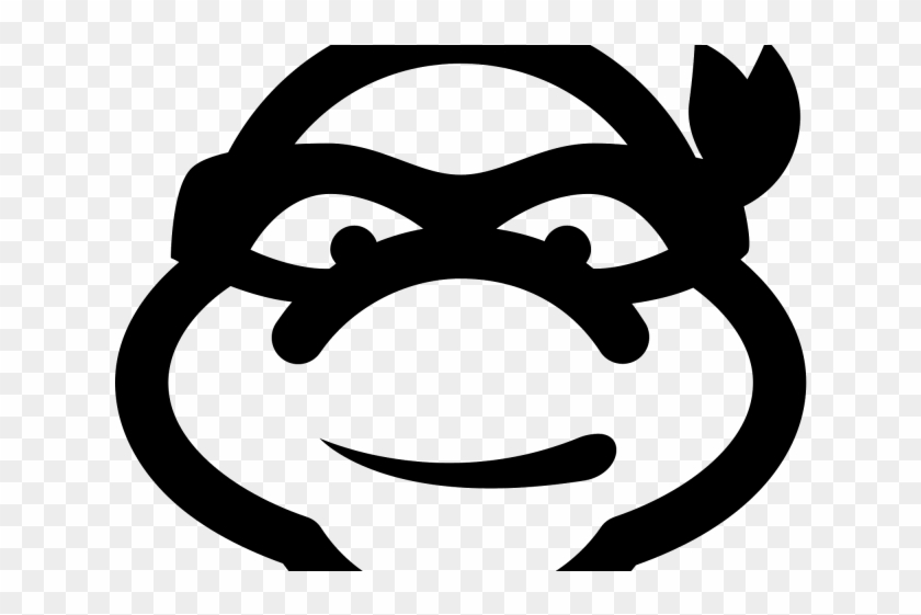 Tmnt Clipart Black And White - Tartaruga Ninja Preto Png #1597970