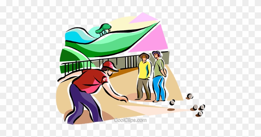 Petanque Players Royalty Free Vector Clip Art Illustration - Petanque #1598972