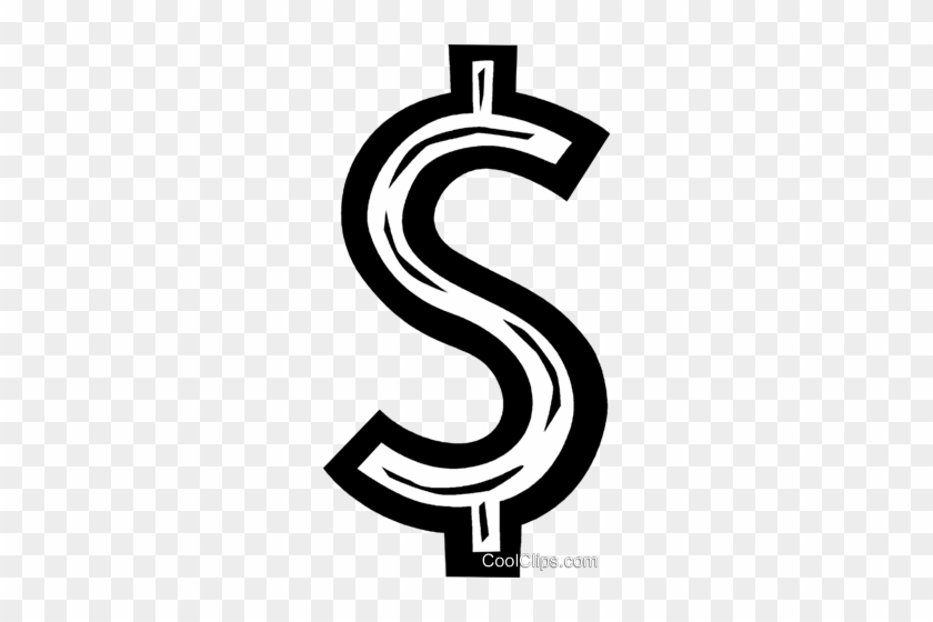 Dollar Sign Royalty Free Vector Clip Art Illustration - Dollar Sign Royalty Free Vector Clip Art Illustration #1600363