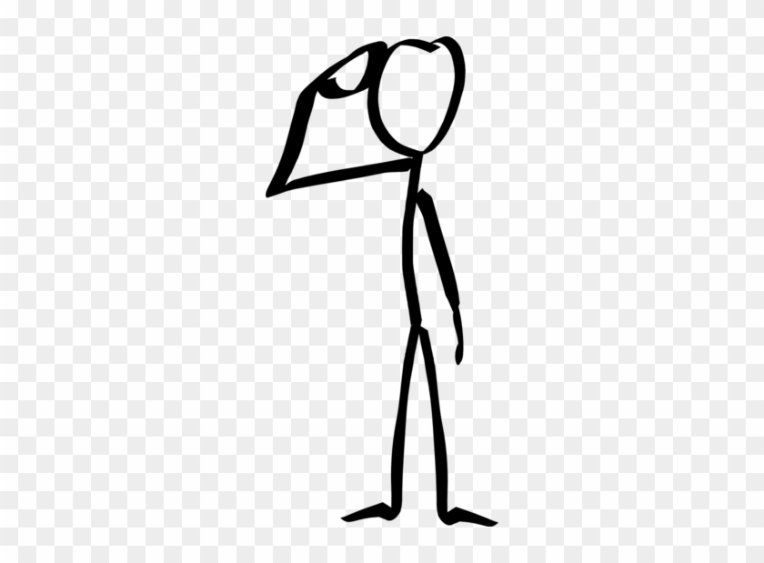 Stickyman Military Salute - Stick Figure Thinking #248116