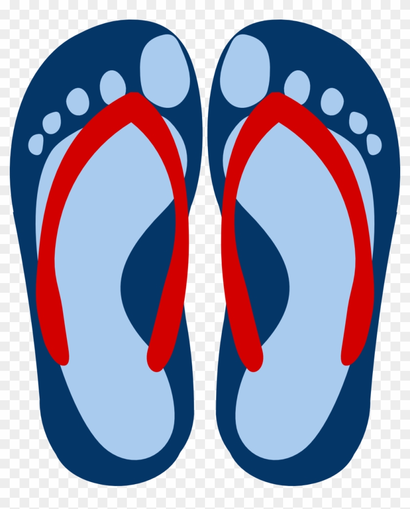 Free Flipflops 11 Free Footprints In Sand - Sandalias Clipart #249327