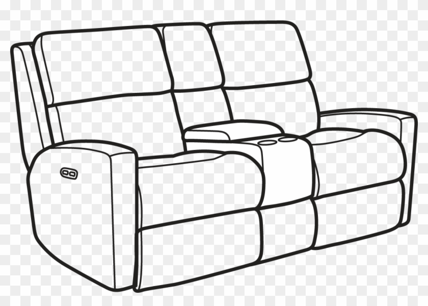 Catalina Fabric Power Reclining Loveseat With Console - Couch #1604627