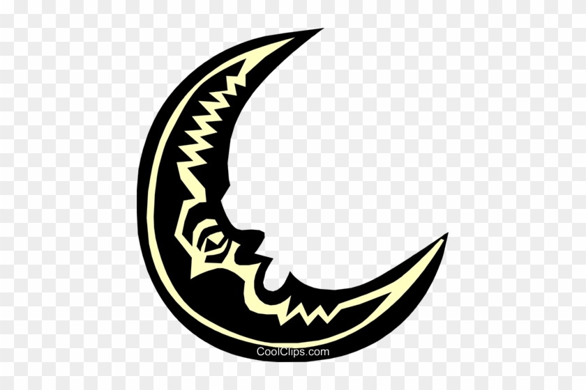 Moon Royalty Free Vector Clip Art Illustration - Crescent #1605083