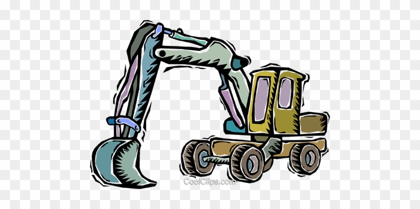 Back Hoe Royalty Free Vector Clip Art Illustration - Back Hoe Royalty Free Vector Clip Art Illustration #1605556