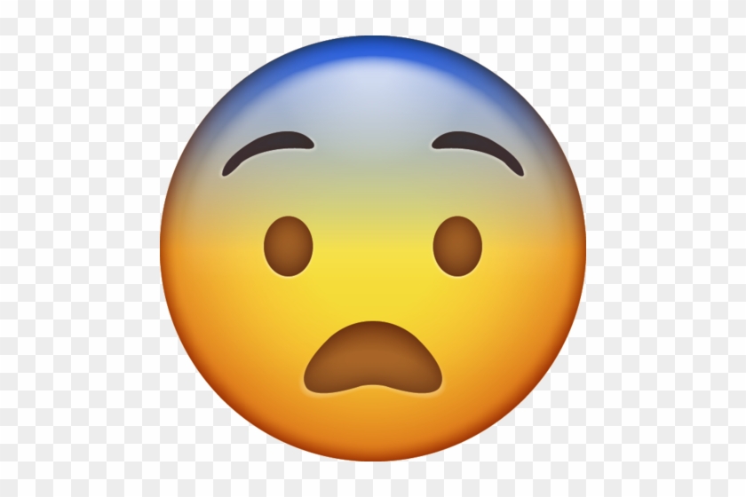Frightened Scared Face With Sweat - Emoji Png Scared Face PNG Transparent  With Clear Background ID 177072
