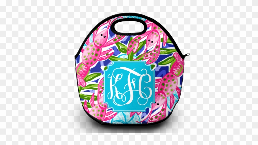 Monogrammed Lilly Pulitzer Inspired Lunch Tote - Monogrammed Lilly Pulitzer Inspired Lunch Tote #1608852