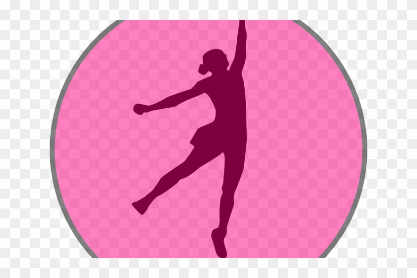 Jump Clipart Pink - Netball Silhouette #1609550