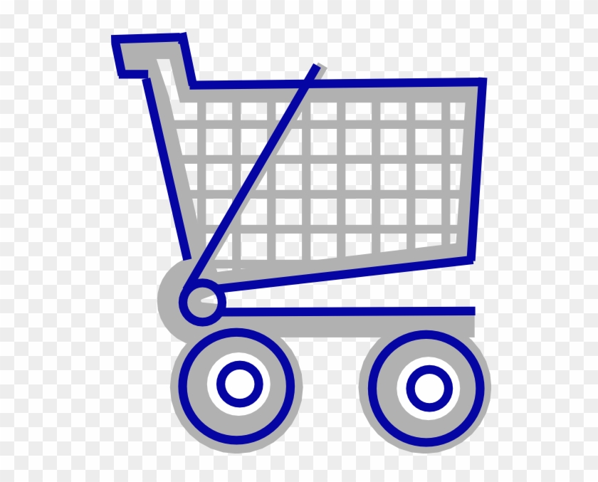 Cart Small Gray Blue Clipart - Cart Small Gray Blue Clipart #1610601