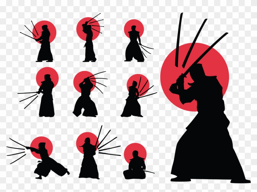 Kendo Silhouette Vector - Kendo Silhouette #1611126