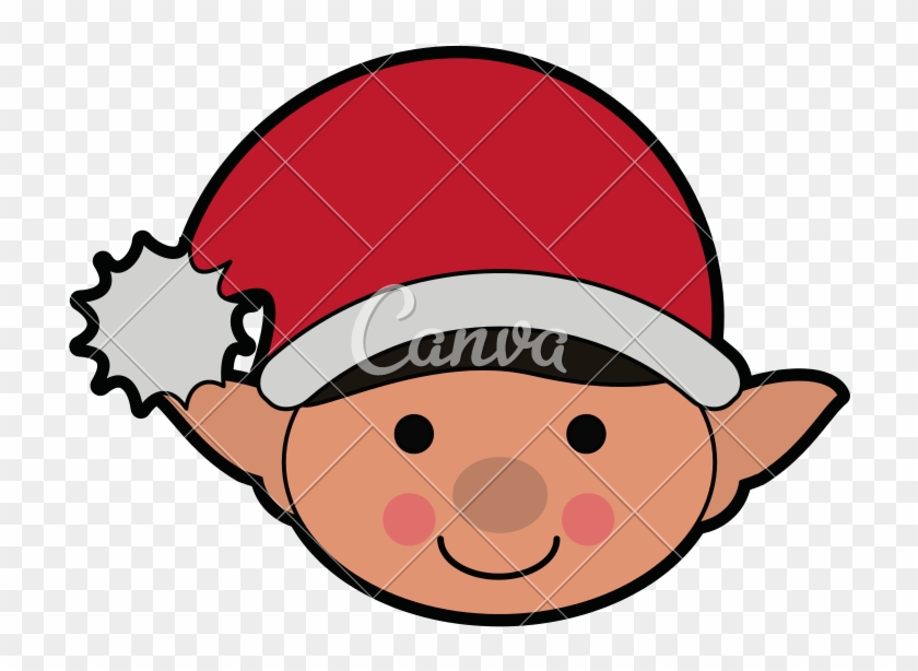 Elf Or Santas Helper Face Icon - Elf Face #1615653