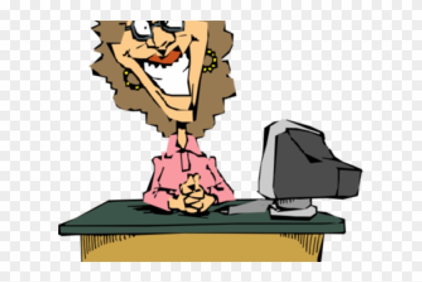 Jpg Freeuse Stock Crazy Clipart Office Worker - Computer Clip Art #1619368