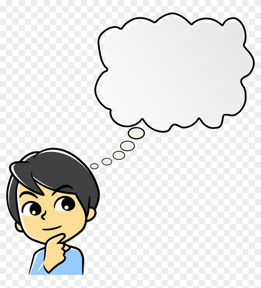 thinking man with speech bubble