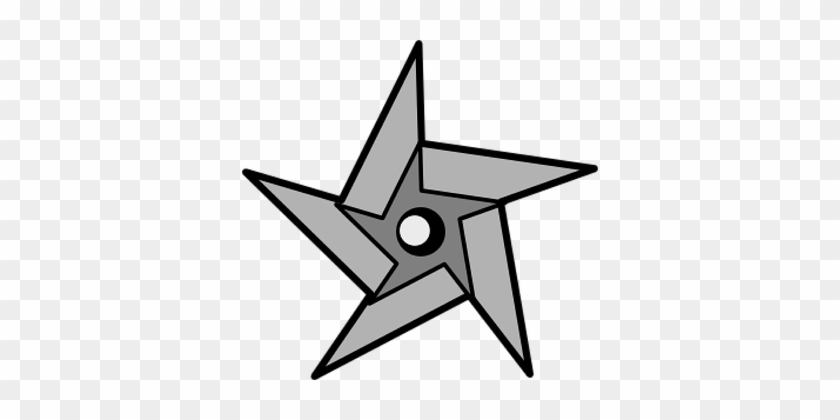 Ninja, Star, Weapon, Metal, Arms, Sharp - Ninja Star Clipart #1621913