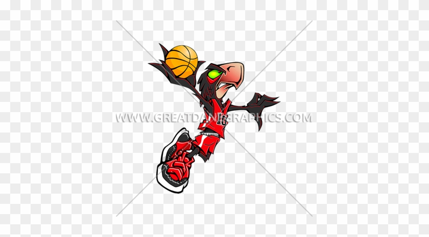 Cartoon Basketball Falcon - Cartoon #1624920