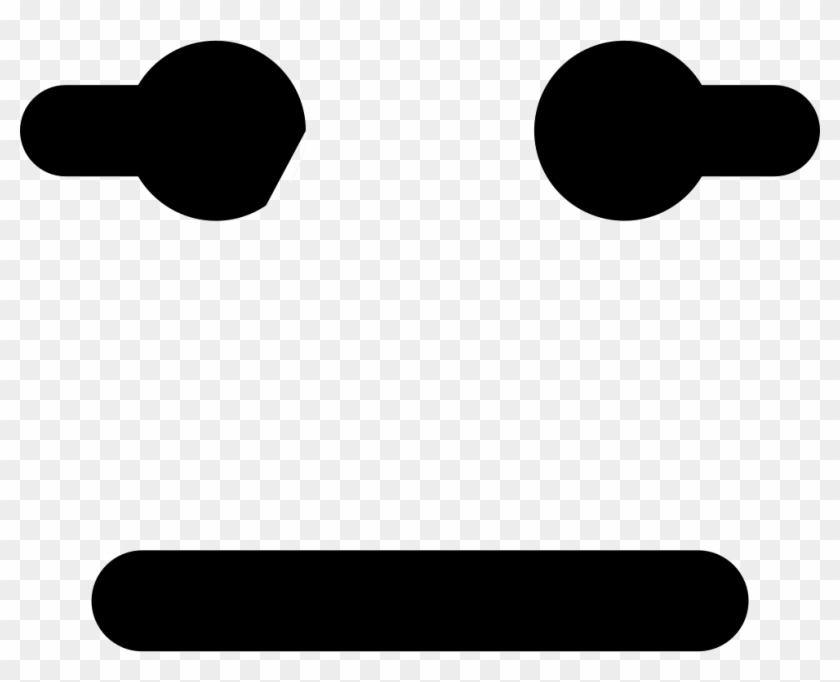 Emoticon Square Face With Straight Mouth And Eyes Lines - Emoticon Square Face With Straight Mouth And Eyes Lines #1624952