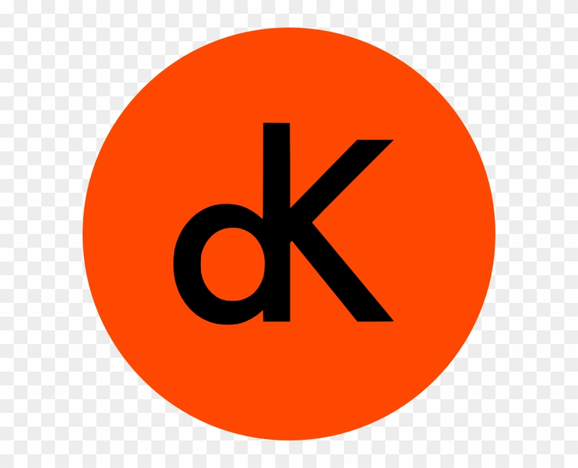 Dk Logo On Orange Circle Clip Art - Logo Dk #1627862