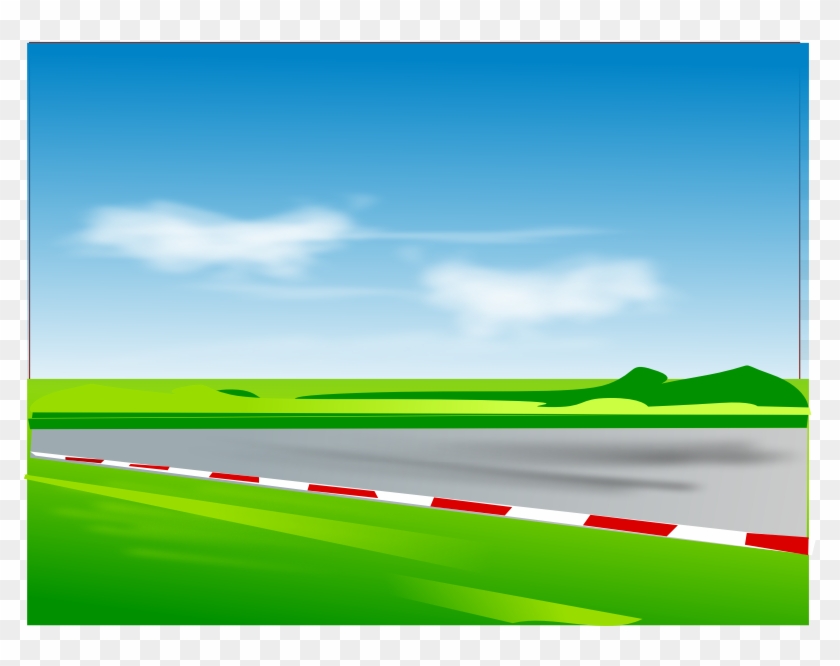 Clipart - Race Track - Cartoon Race Track Background - Free Transparent