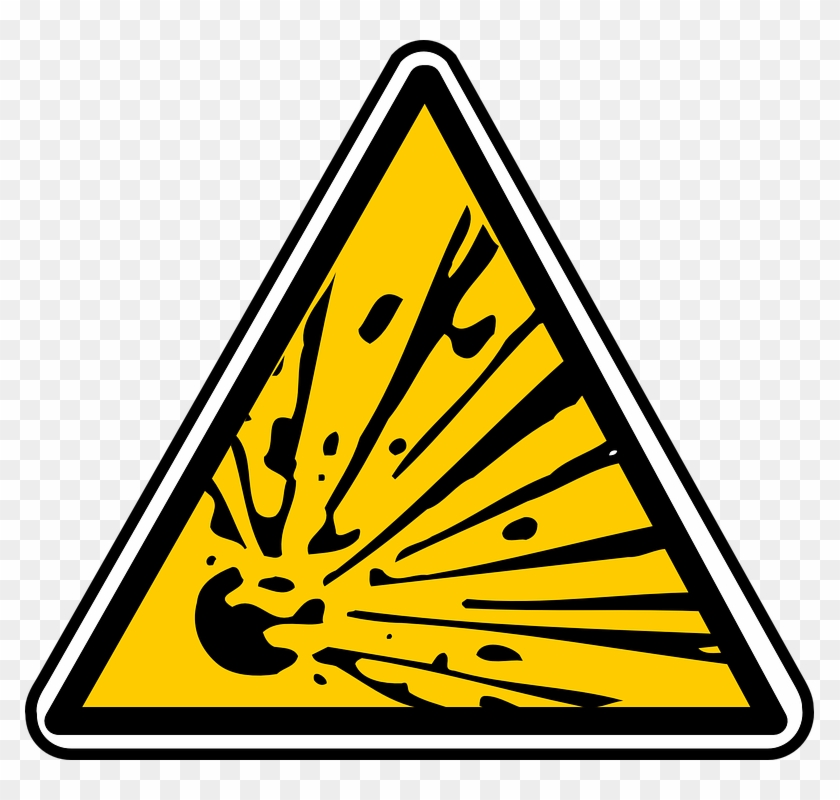Sign Symbol Signs Symbols Danger Security Warning Clipart - Explosion Danger Png #252308