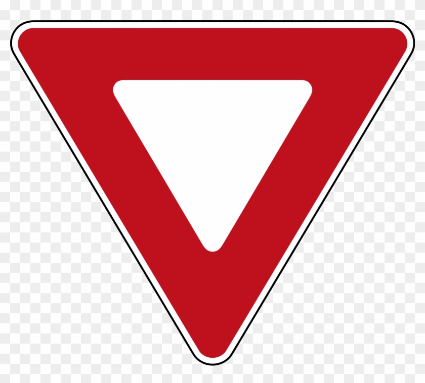 Open - Yield The Right Of Way Sign #252406