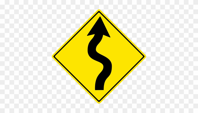 S-curve To The Right - Stop Sign Ahead Sign #252843