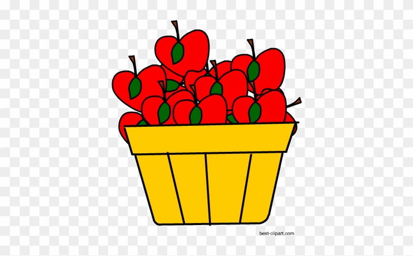 Basket Full Of Apples, Free Clip Art - Clip Art #253653