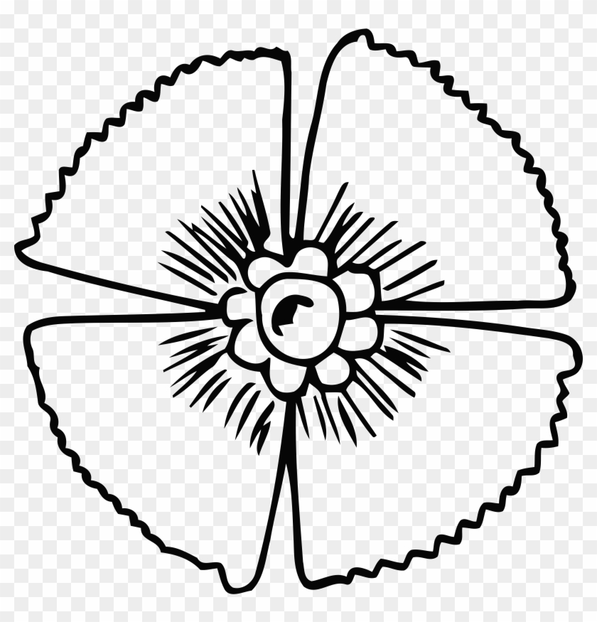 Black And White Clipart Flower Best - Circle #254175