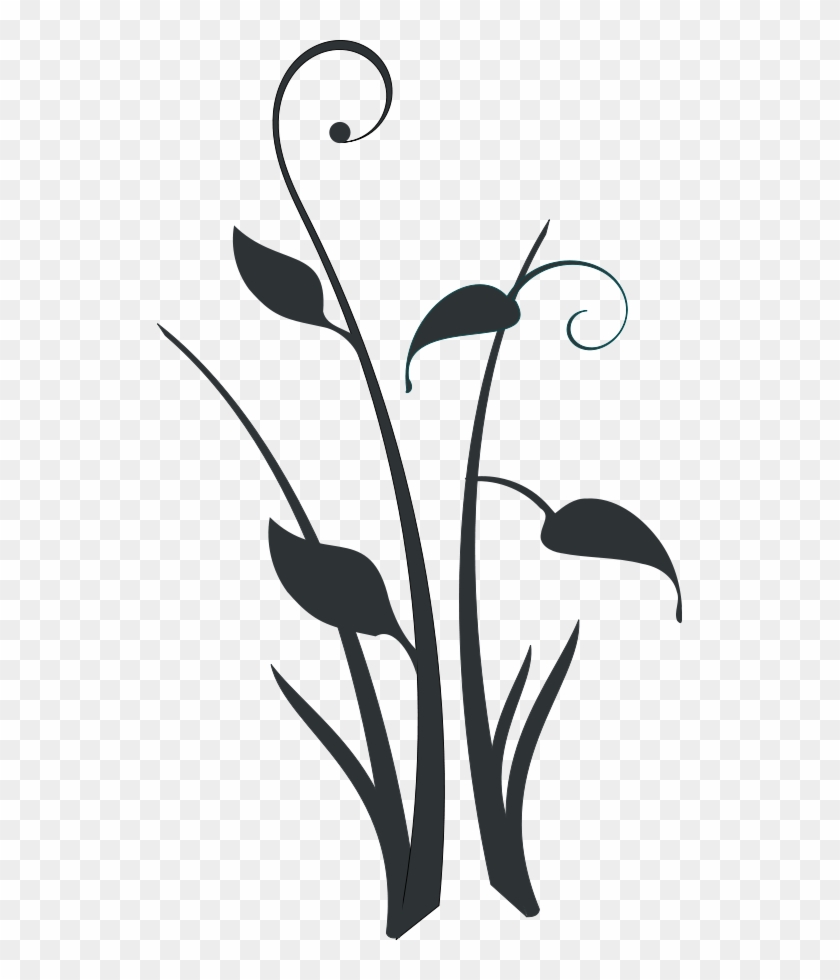 Decoration Clipart Art File - Plant Clipart Black #254294