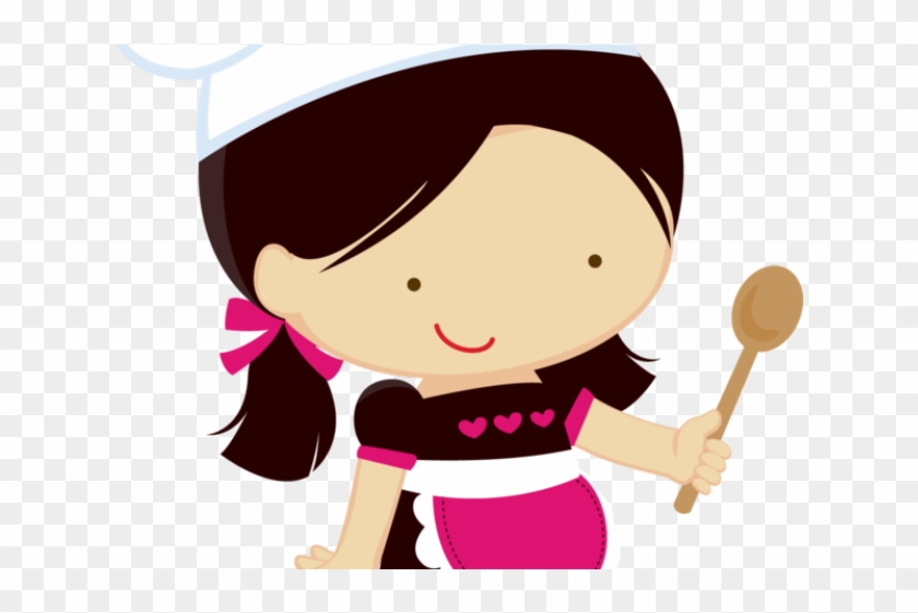 Little Girl Clipart Cooking - Girl Chef Clipart #1631827