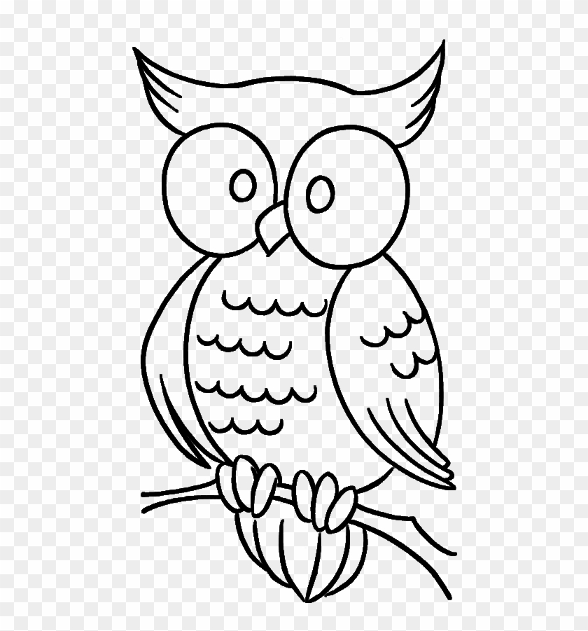 Cute Owl With Bulging Eyes Coloring Pages - Simple Owl Coloring Pages ...