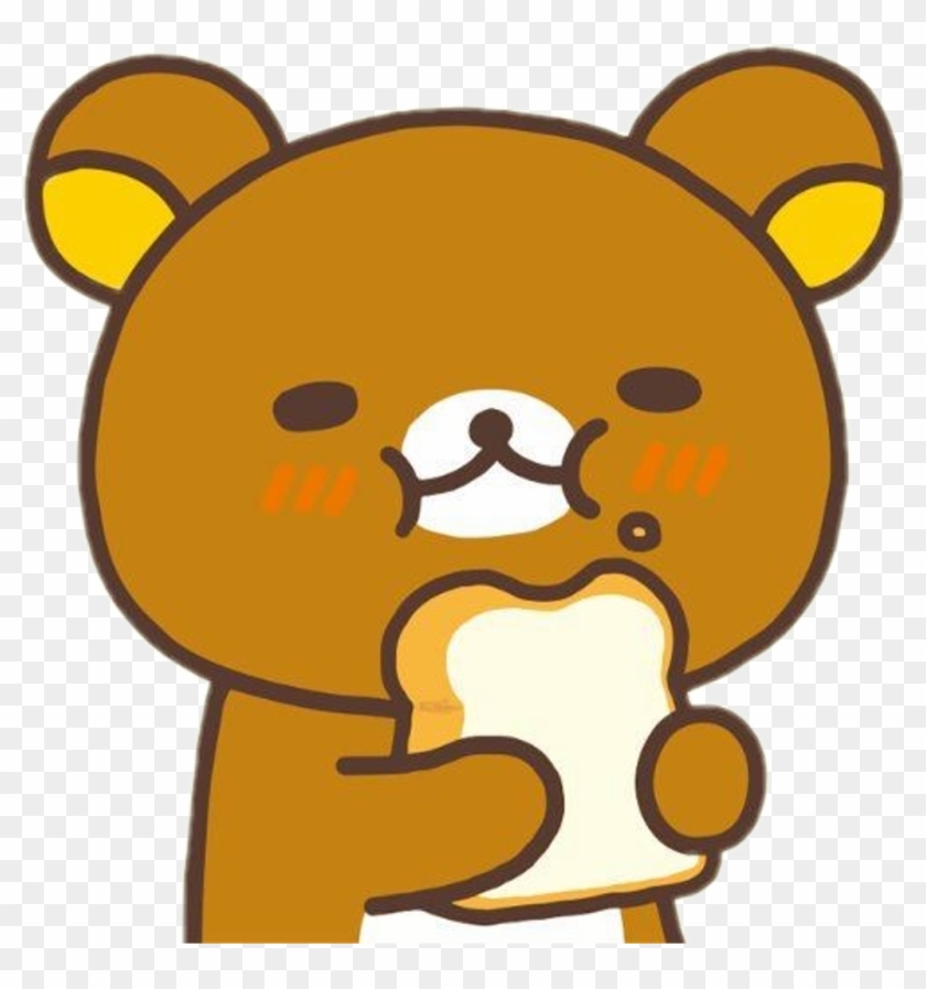 Cute Sticker - Rilakkuma Eating #1633776