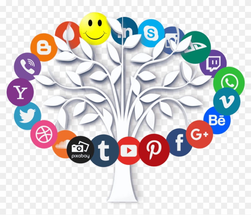 Social Media Icons Clipart Social Channel - Social Media Channels 2018 #1636615