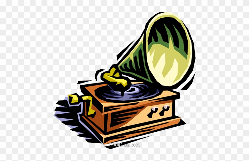 Gramophone Royalty Free Vector Clip Art Illustration - Граммофон Вектор Png #1637246