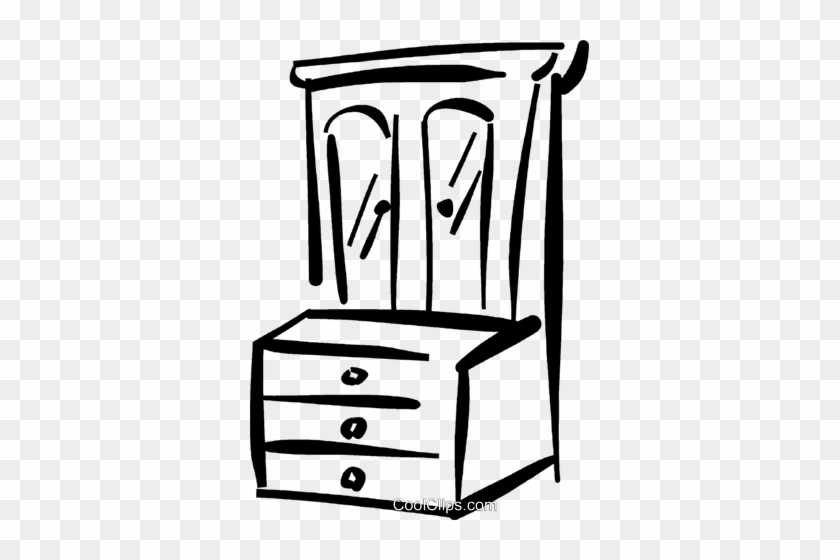 Dresser Royalty Free Vector Clip Art Illustration - Dresser Royalty Free Vector Clip Art Illustration #1637984