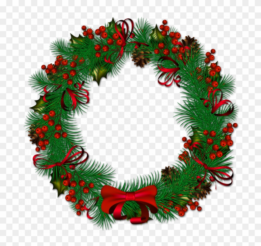 Christmas ~ Christmasth Clipart Transparent Collection - Christmas Wreath Transparent Background #1639946