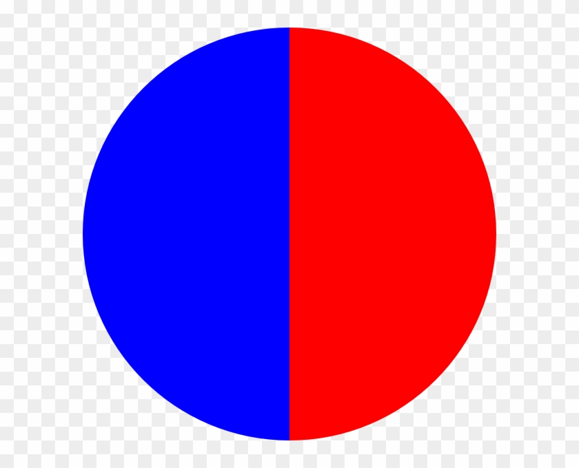 Yinyang Blue Red Clip Art - Circle #1647323