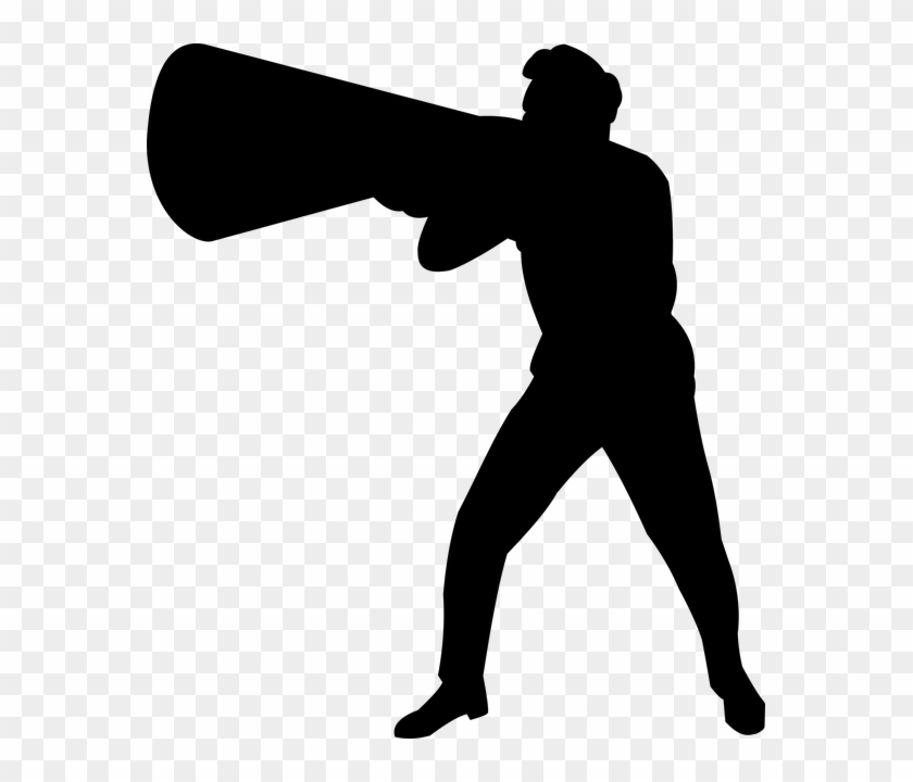 Man With Megaphone Silhouette - Man Shouting Silhouette Png #1648712