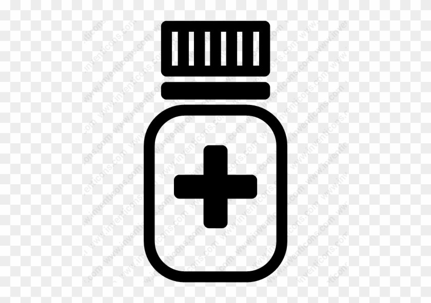 Medicine Bottle - Cross - Full Size PNG Clipart Images Download