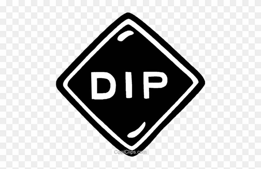 Dip Sign Royalty Free Vector Clip Art Illustration - Sign #1650443